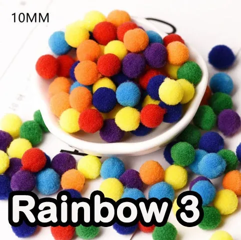 Rainbow Wool Felt Pompoms Wholesale -Felt Pom Poms Wholesale -  DIY Loose Felt Ball Garland - Wool Felt Balls - Choose Color Quantity