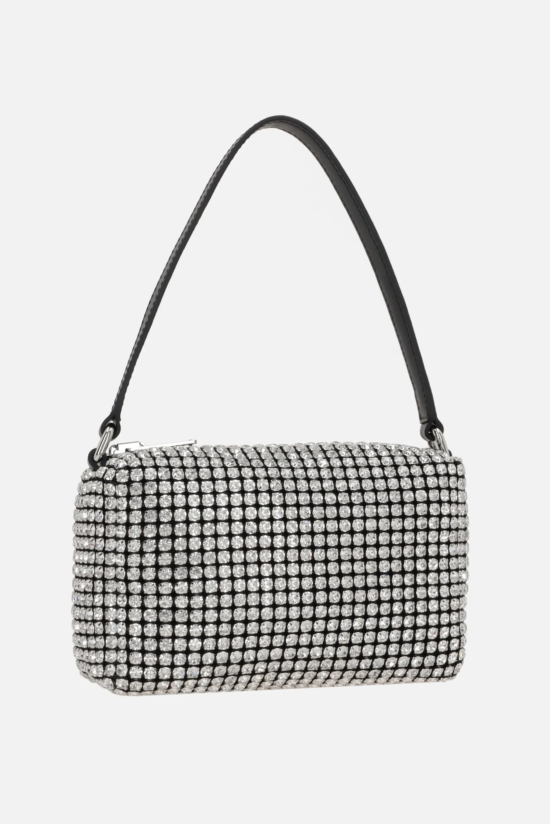 Rhinestone Mesh Chain Evening Bag