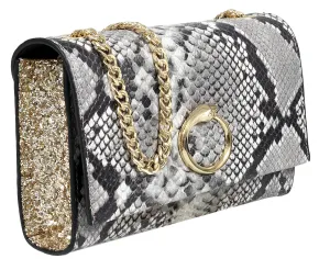 Roberto Cavalli HXLPDL 001 Grey Shoulder Bag