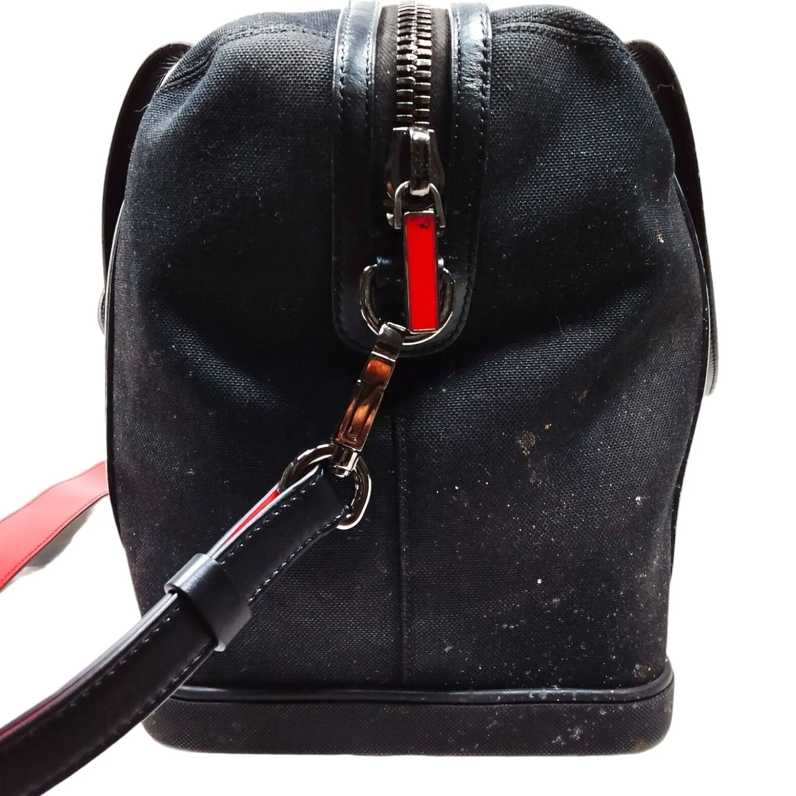 (S6) Christian Louboutin Crossbody Bag Black Canvas