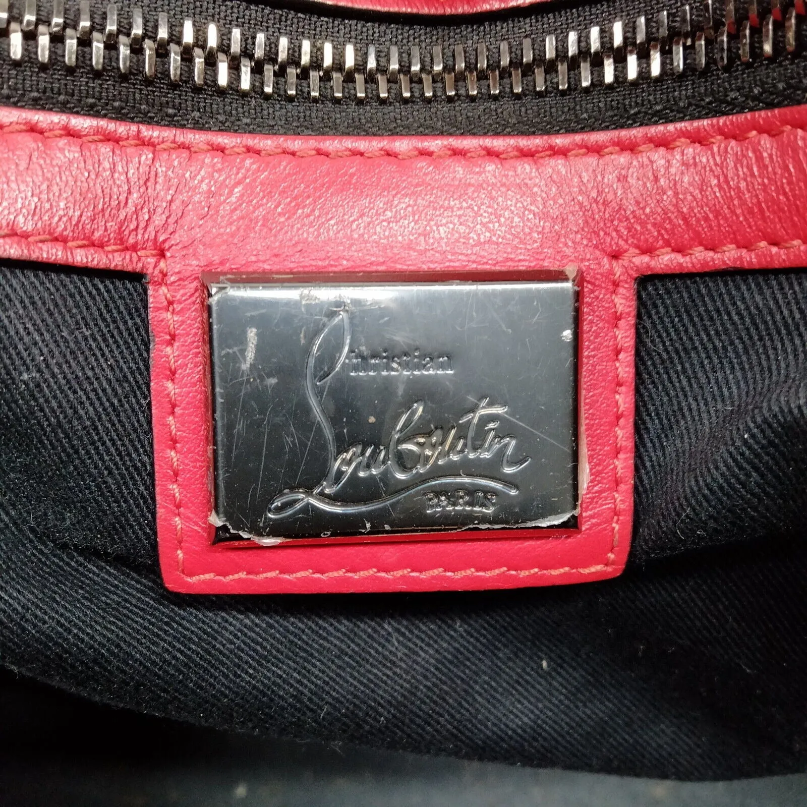 (S6) Christian Louboutin Crossbody Bag Black Canvas