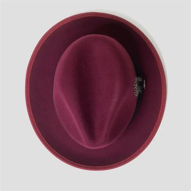 Sophisticate's Signature-Fedora Burgundy