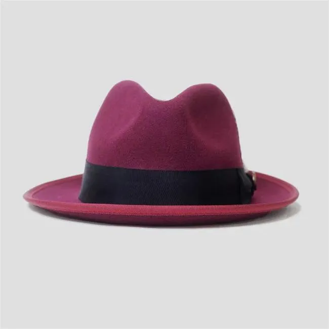 Sophisticate's Signature-Fedora Burgundy