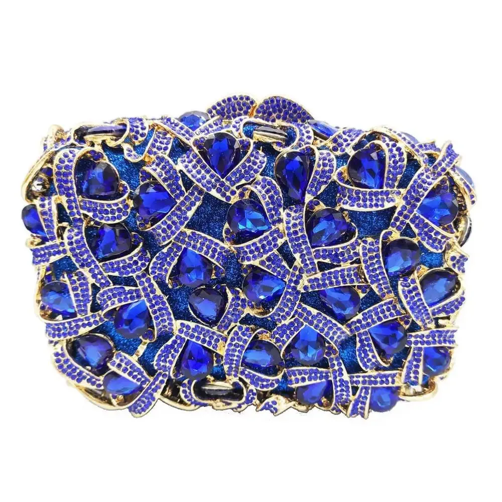 Square Diamond Crystal Decor Evening Clutch Bag