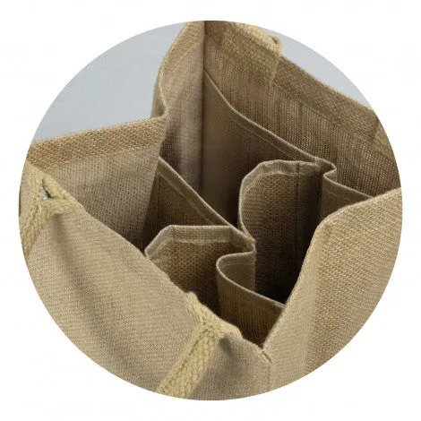Stock Jute 4 Bottles Wine Bag(SJB-37T)