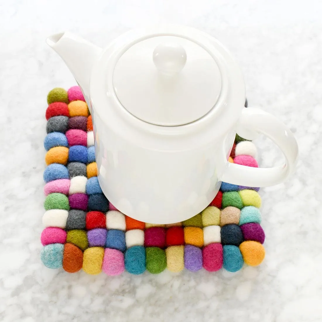Teapot Trivet - Square Colourful 20cm