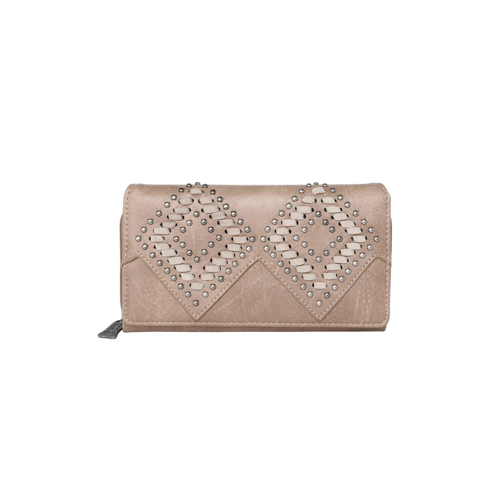 Trinity Ranch Genuine Leather Studded Wallet