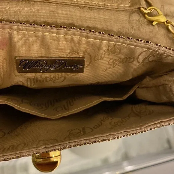 Whiting & Davis Gold Chain Mail Mini Flap Bag