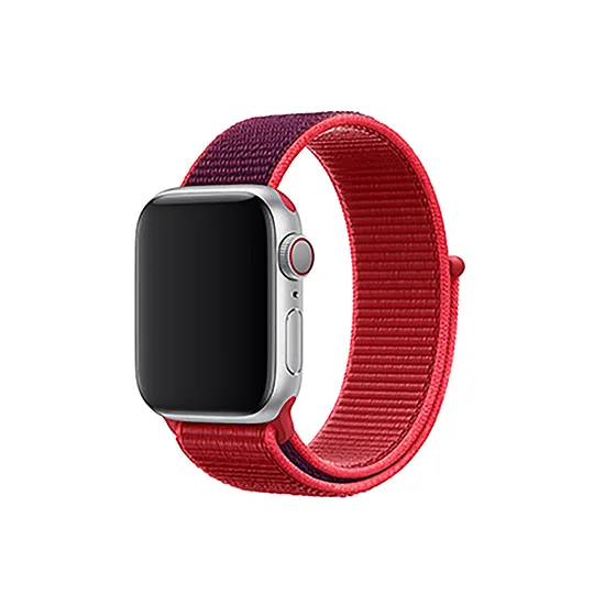Woven Nylon Strap For Apple Watch-Pomegranate (42/44/45/49mm)