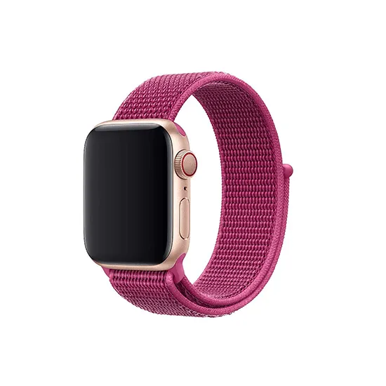 Woven Nylon Strap For Apple Watch-Pomegranate (42/44/45/49mm)